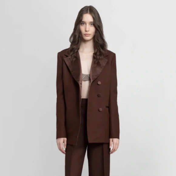 Khaite Johnson Satin Lapel blazer jacket sz8 NWT - Picture 2 of 4